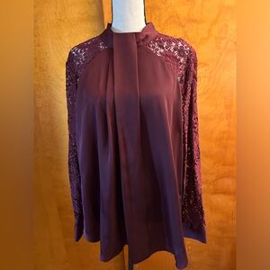 Blouse with Lace Sleeves